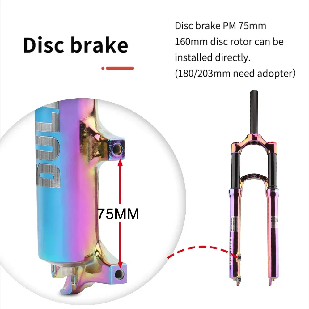 Mtb Fork Air - Arco-íris 27.5/ 29er suspensão ar Polegada