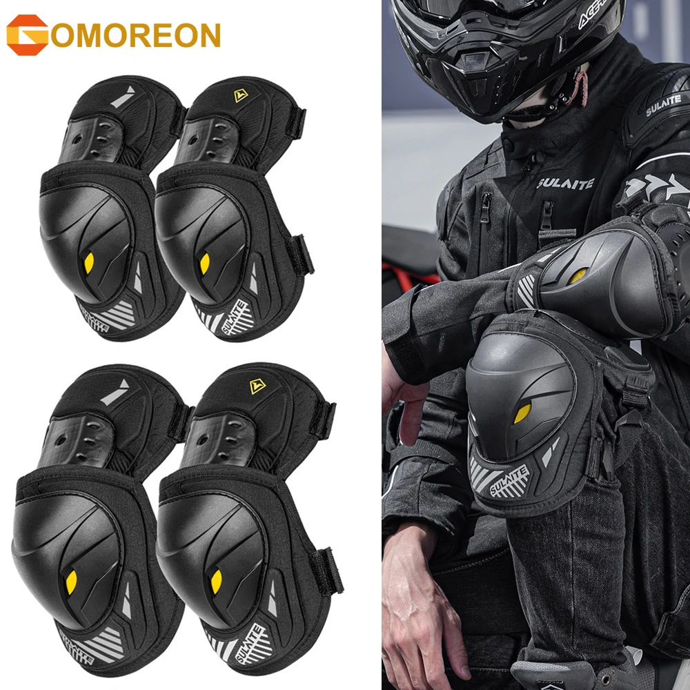 GOMOREON 1 Par de Protetores d - Mountain Biking Knee And Elbow Pads avaliação e preço