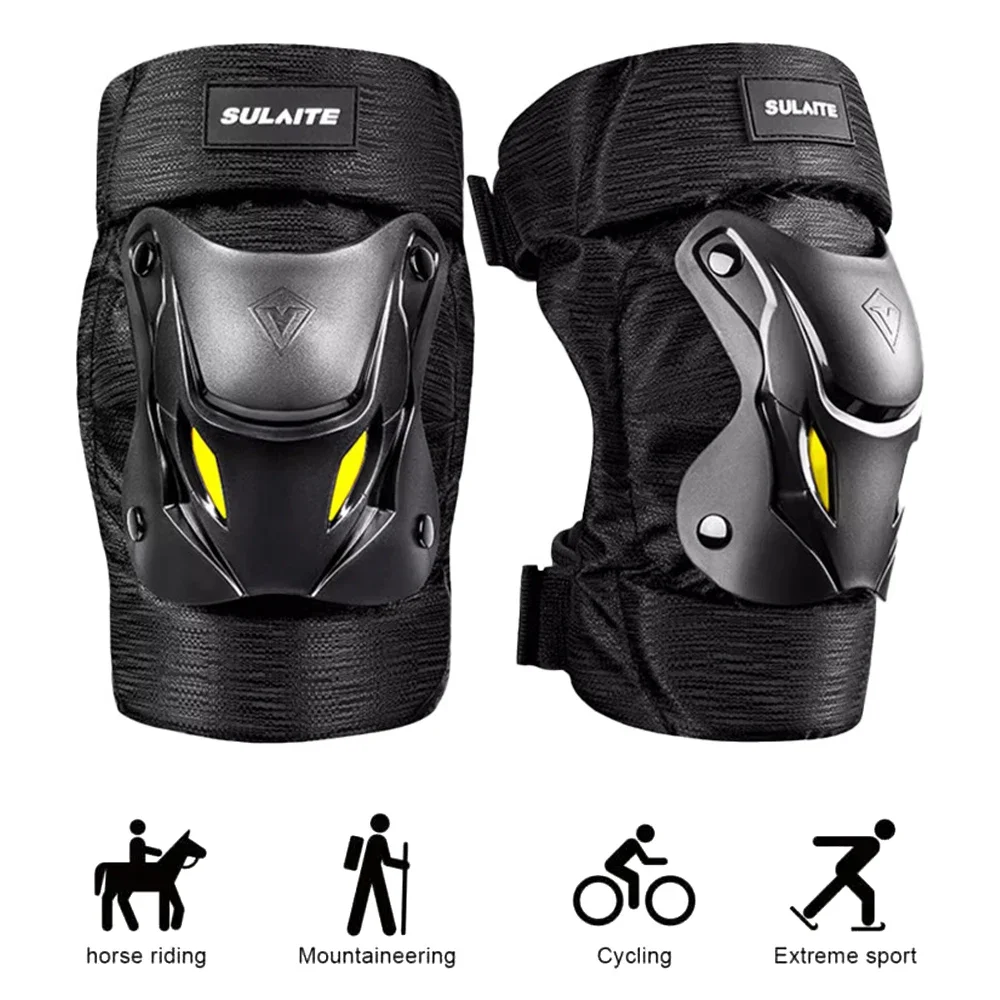 1 par de bicicleta elétrica mo - Mountain Biking Knee And Elbow Pads avaliação e preço