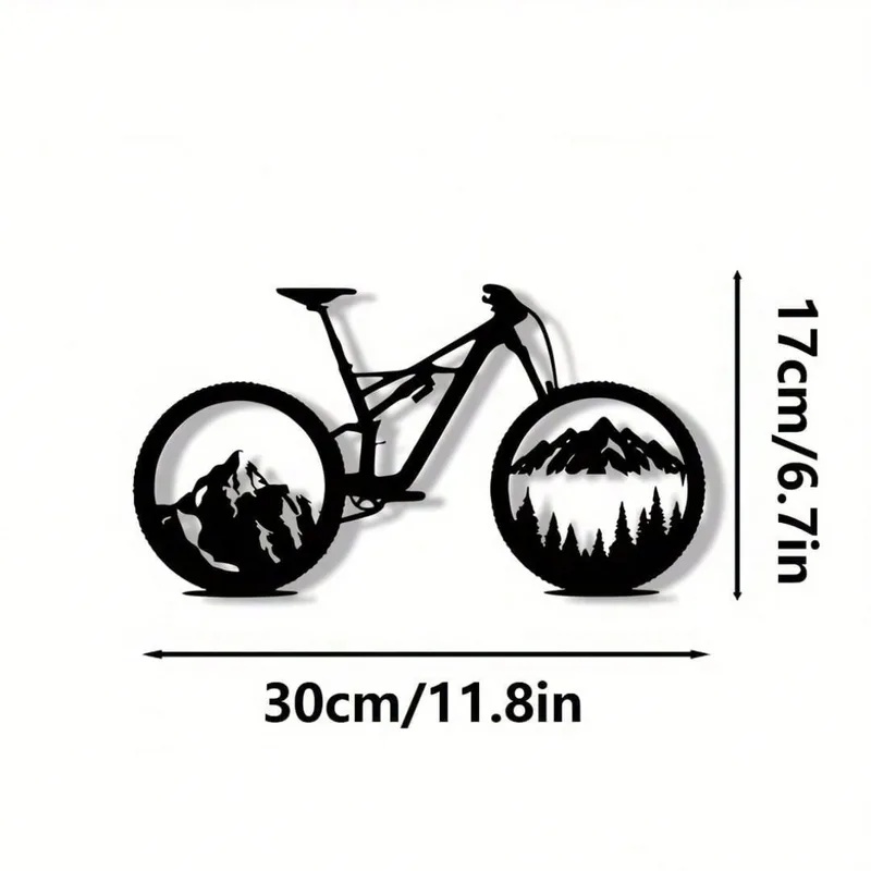 Arte de Parede em Metal Preto  - Mountain Biking Gifts avaliação e preço